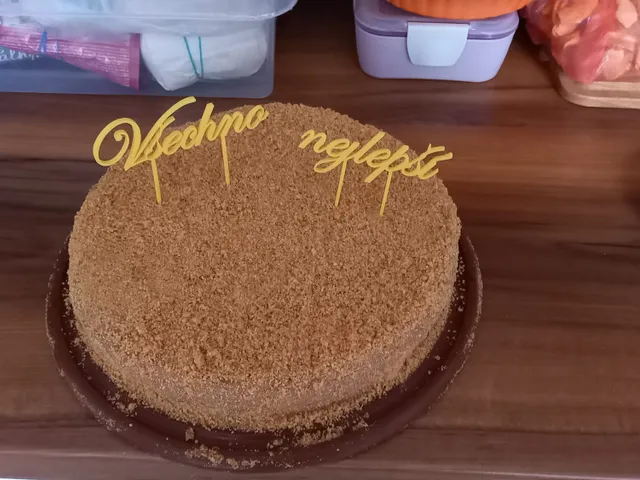 Cake topper "Všechno nejlepší"