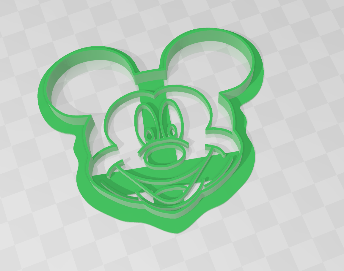 Set of Mickey Mouse, Minnie Mouse cookie cutters