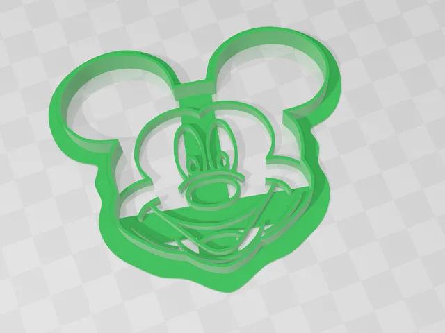 Set of Mickey Mouse, Minnie Mouse cookie cutters