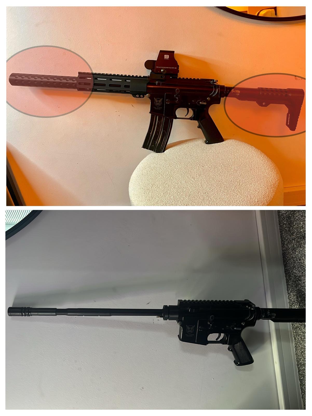 m4/ar15 KIT suppressor and stock (airsoft silencer/barrel cover)