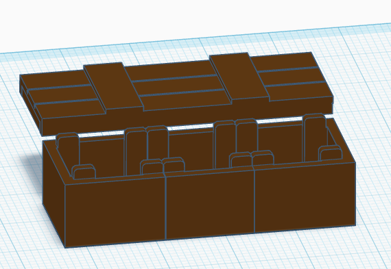LEGO COMPATIBLE military lego box, crate, chest, container 2 X 6