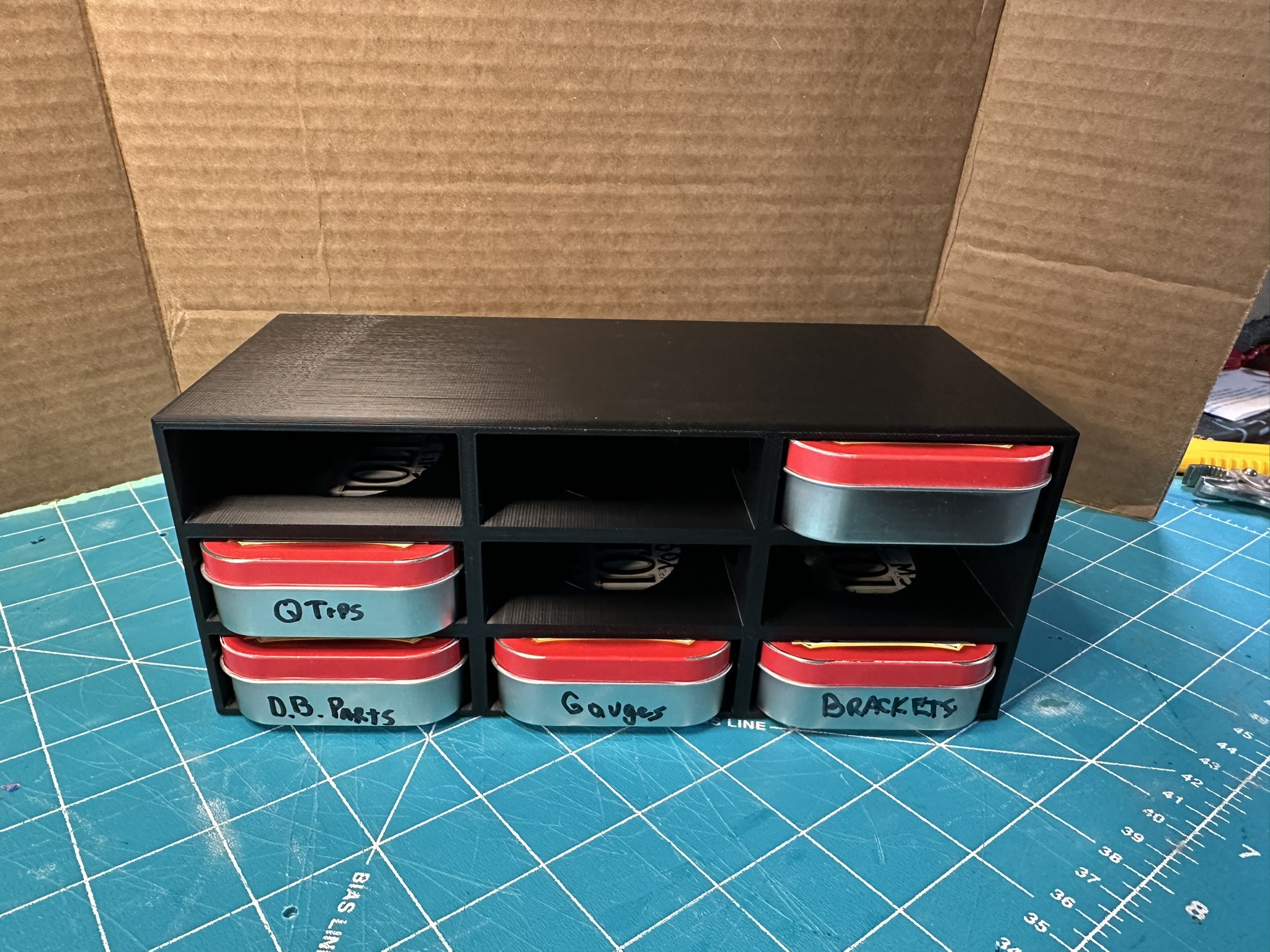 Storage Rack for Altoids Tins 3D model