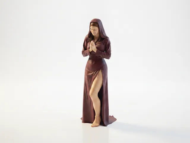 Nun Figurine Female Figure 3D Printable