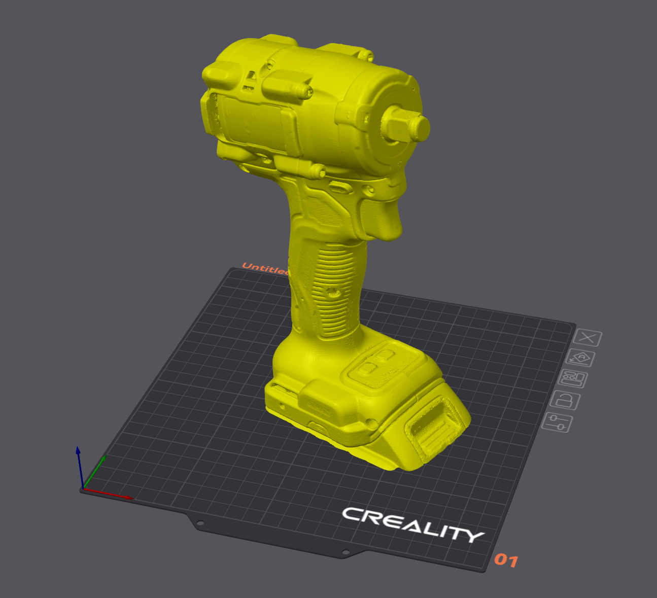 DeWalt DCF921 1/2 inch compact impact driver 3d scan