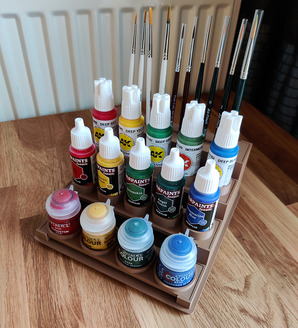 Gridfinity modular paint station