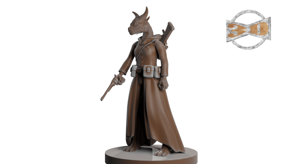 Slender Dragonborn Gunslinger
