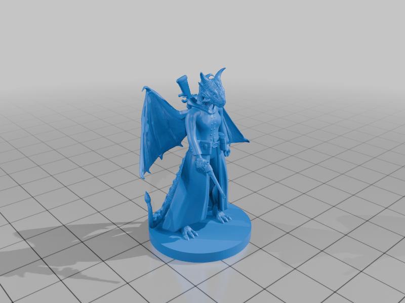 Miniatura 4 do modelo 3D Slender Dragonborn Gunslinger