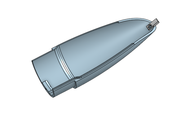 rocket nose cone(two part)