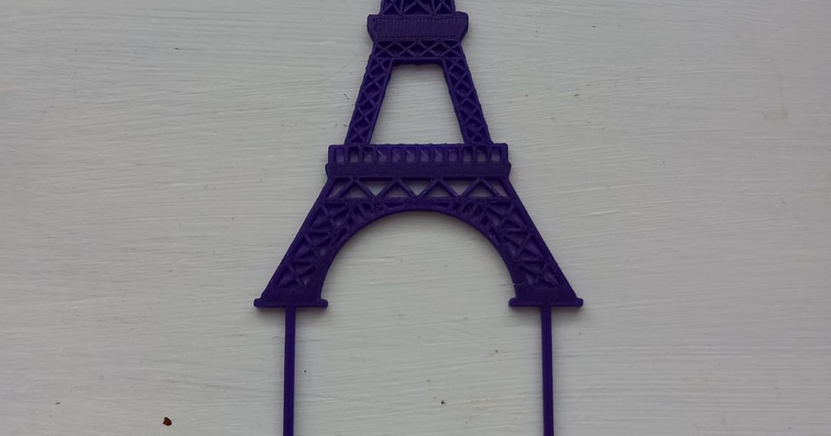 Eiffel tower cake topper by smrzik5555cz Download free STL model