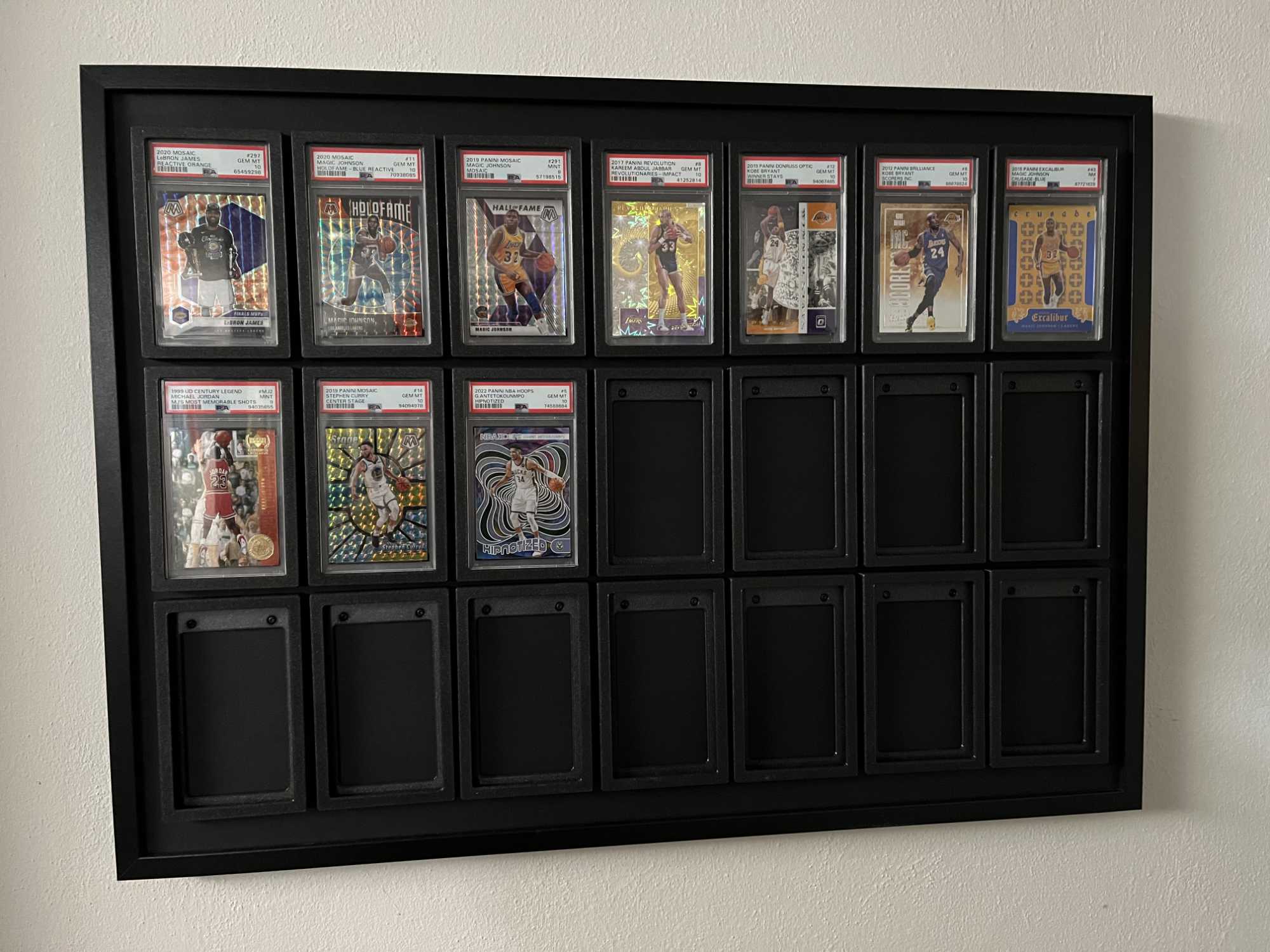 PSA graded TCG spots cards wall holder and display frame