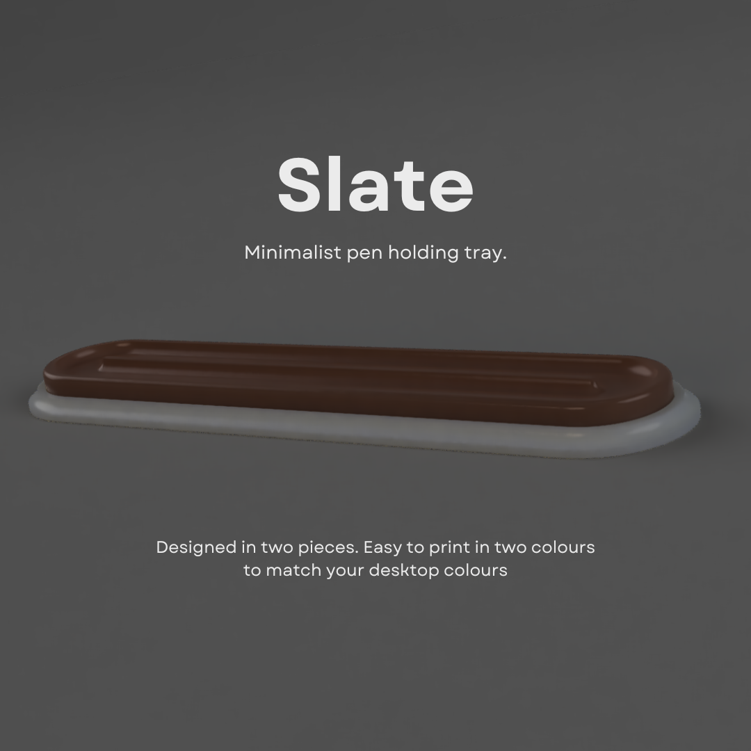 Slate. Two pen Holding Tray