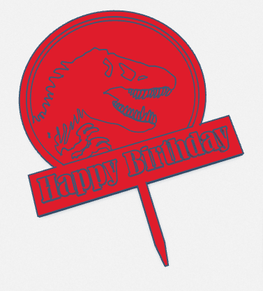 Jurassic Park Cake Topper
