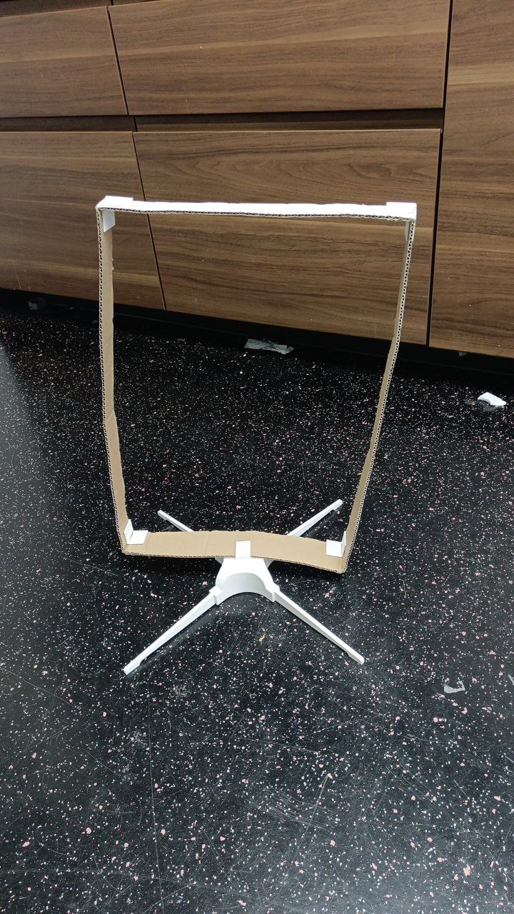 Carboard holders to work with modular whoop gate stand