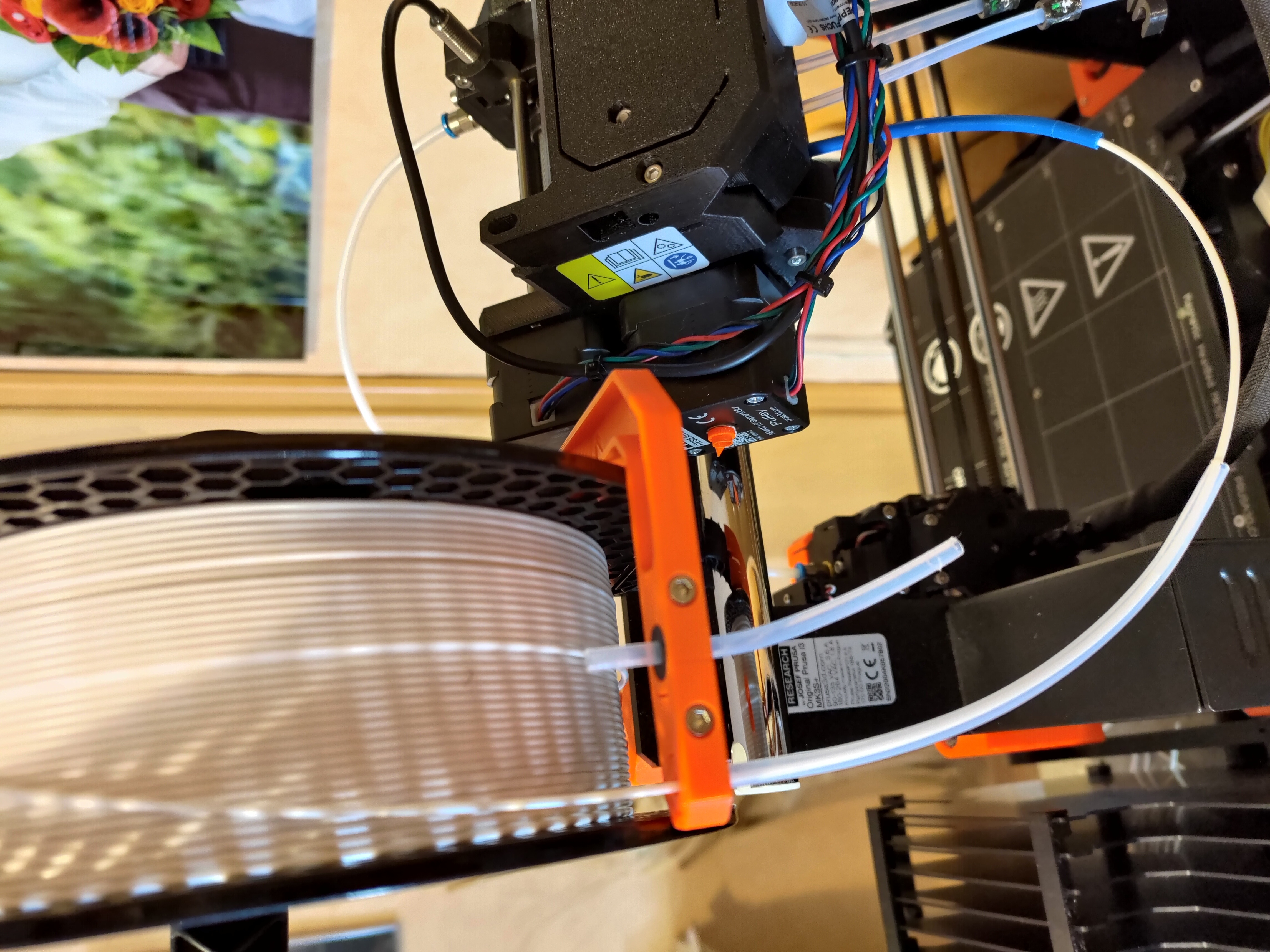MMU single spool filament guide with air buffer