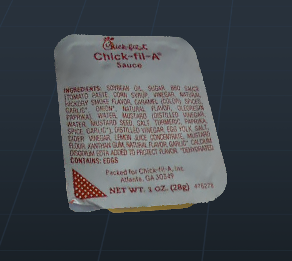 Chick-fil-a Sauce 1oz Packet ROUGH 3D SCAN