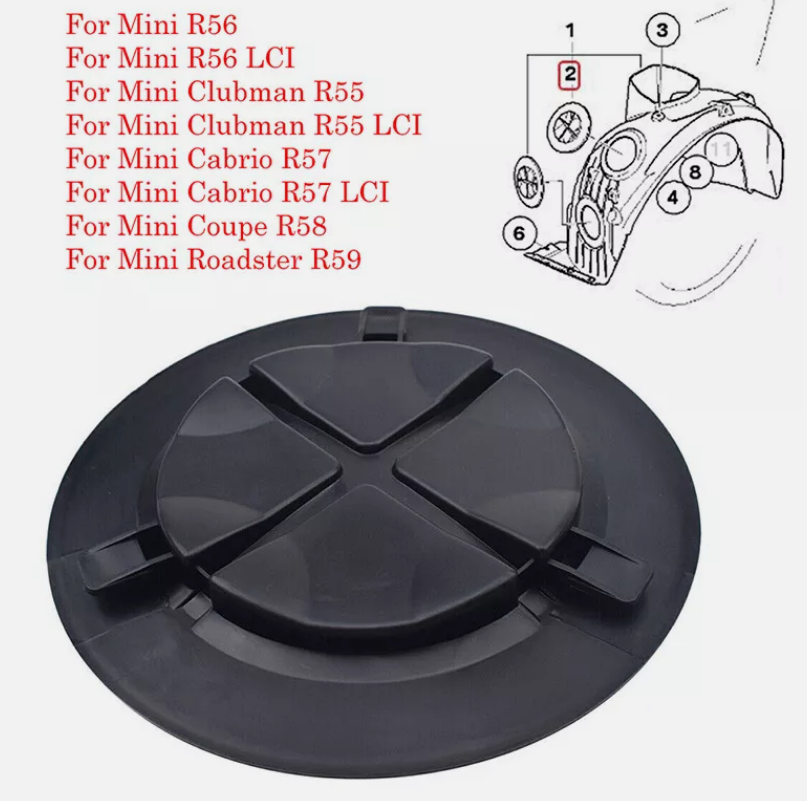 Headlight Cover Wheel House Fender Cover For MINI R56 R55 R57 R58 R59