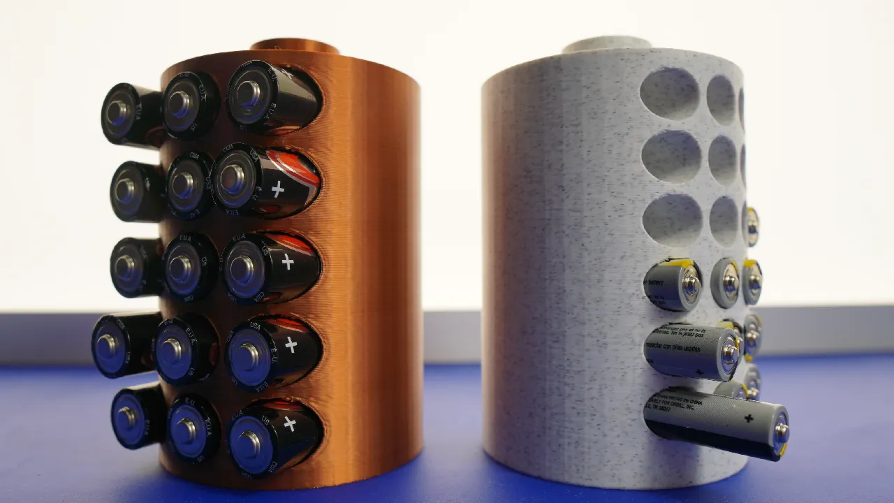 AA and AAA Battery Storage Container by 3DPrintedProject | Download ...