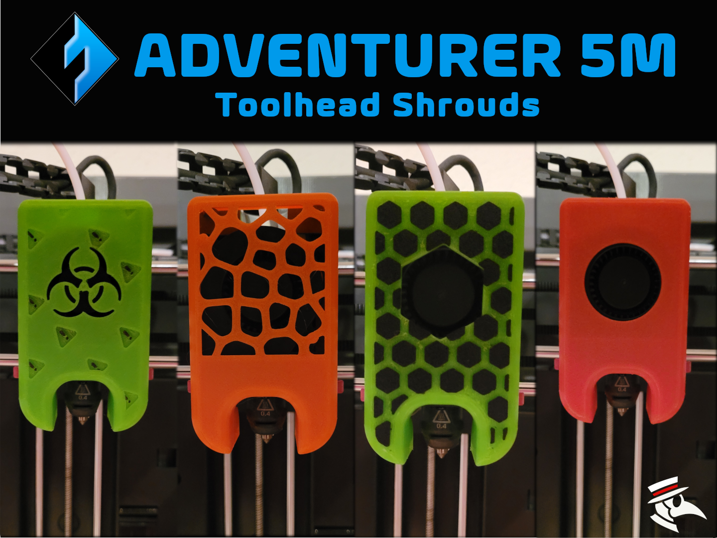 Flashforge adventurer 5m 5m pro toolhead shrouds source file included