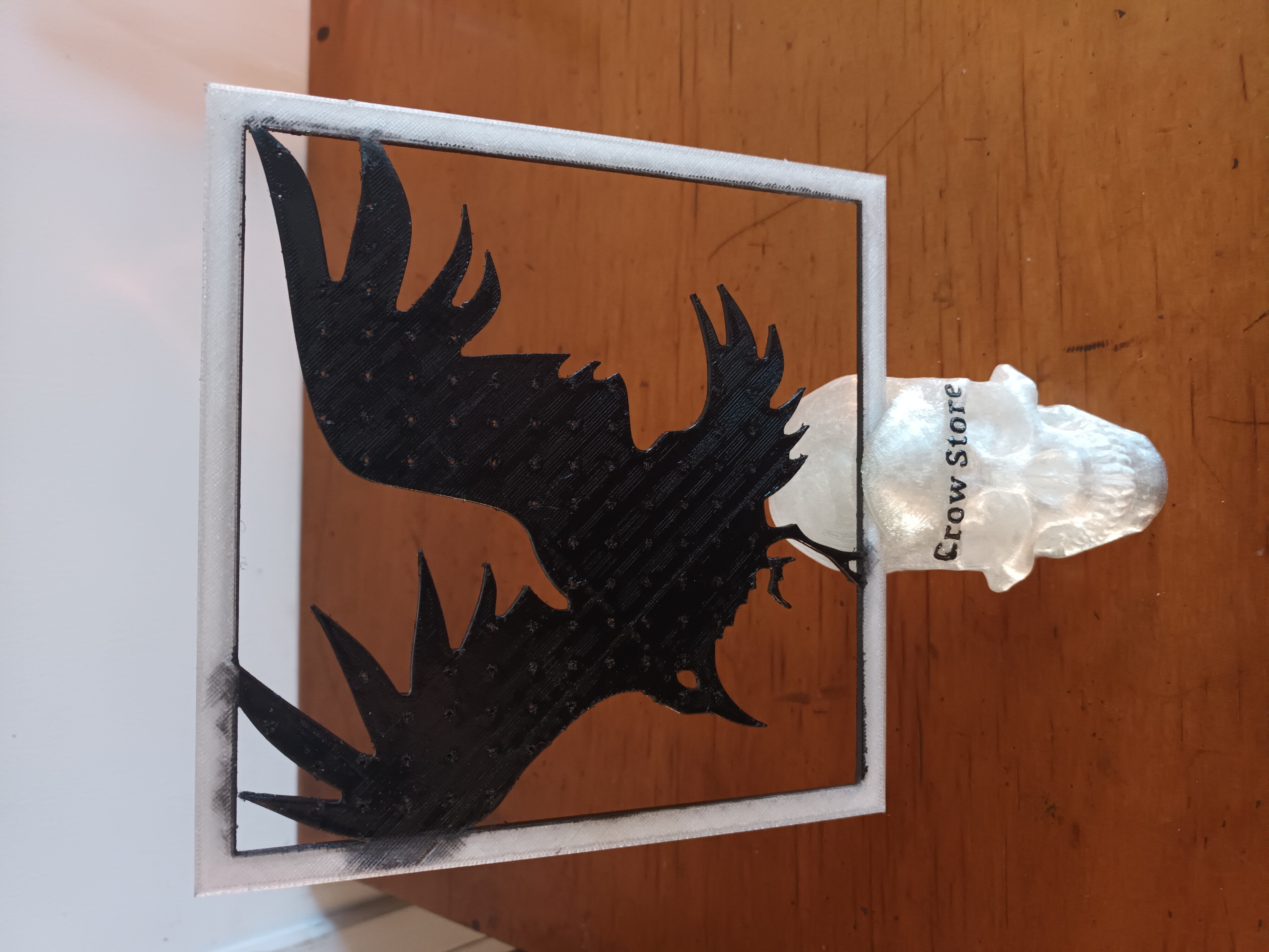 mostrario cuervo para pendientes, crow earrings holder