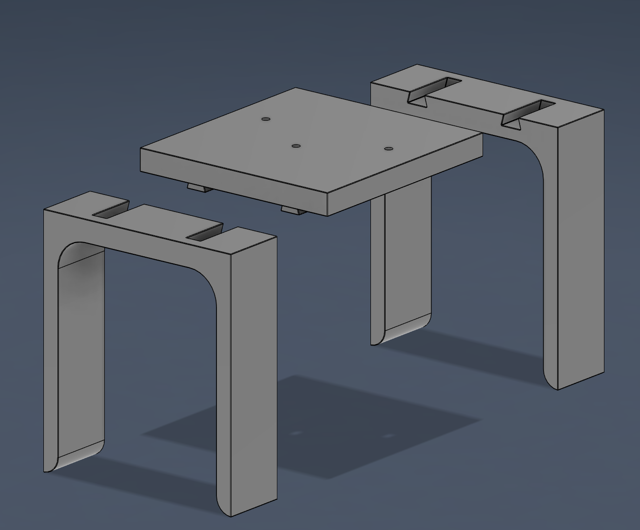 Miniatura 4 do modelo 3D Slide-On Sofa Armrest Table