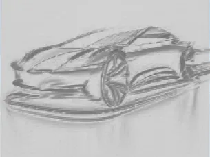 futuristic car 3D picture