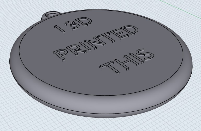 Key ring "I 3D printed this"
