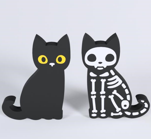 Halloween cat bones