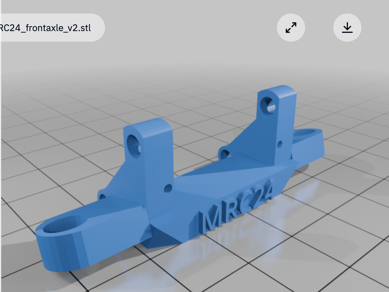 MRC24 front axle with 20° caster