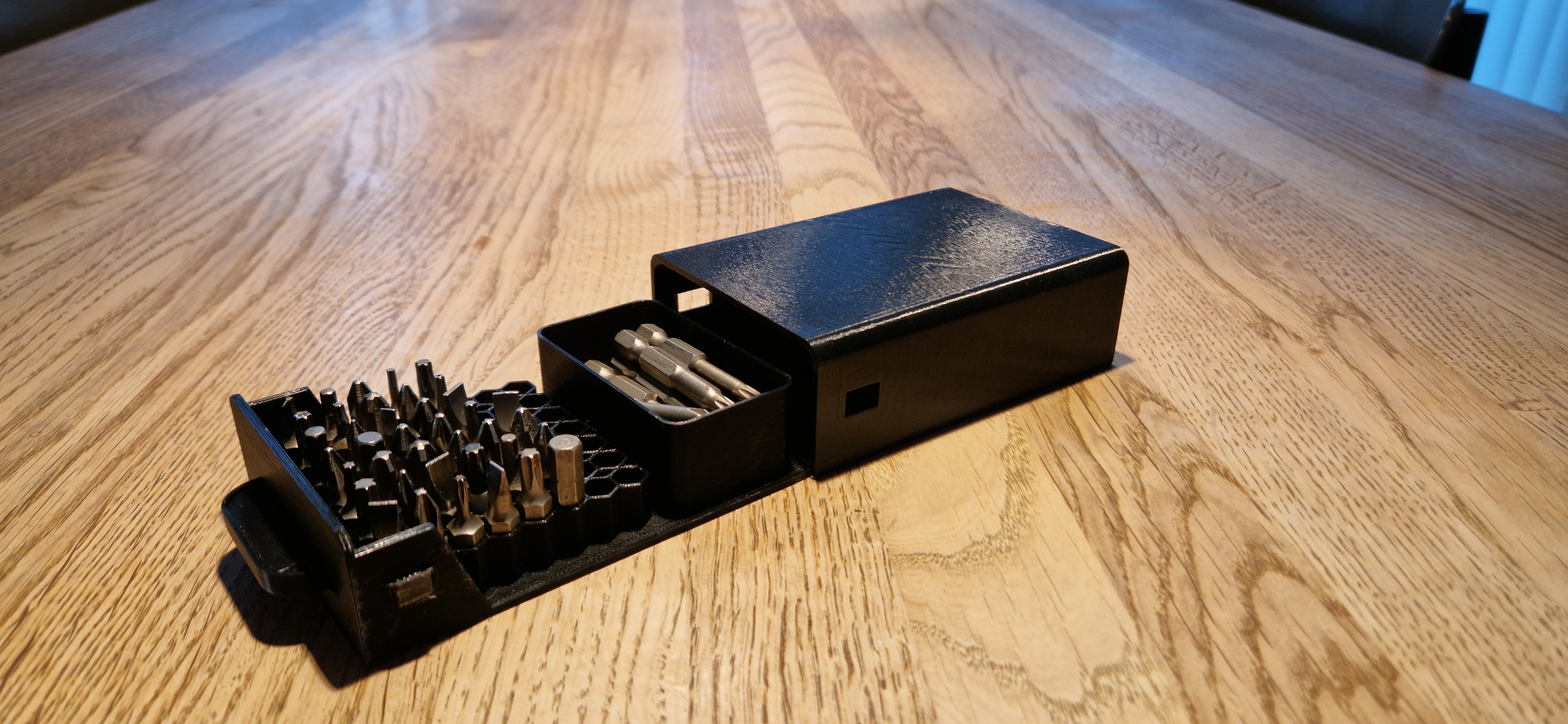Hex bit storage box for 1/4" Hex Bits