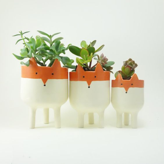 Fox Plant Pot