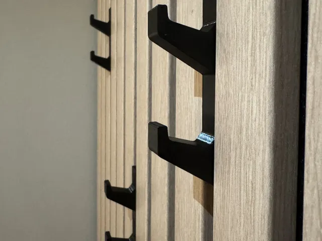 Modular Minimalist Hook for Slat Walls