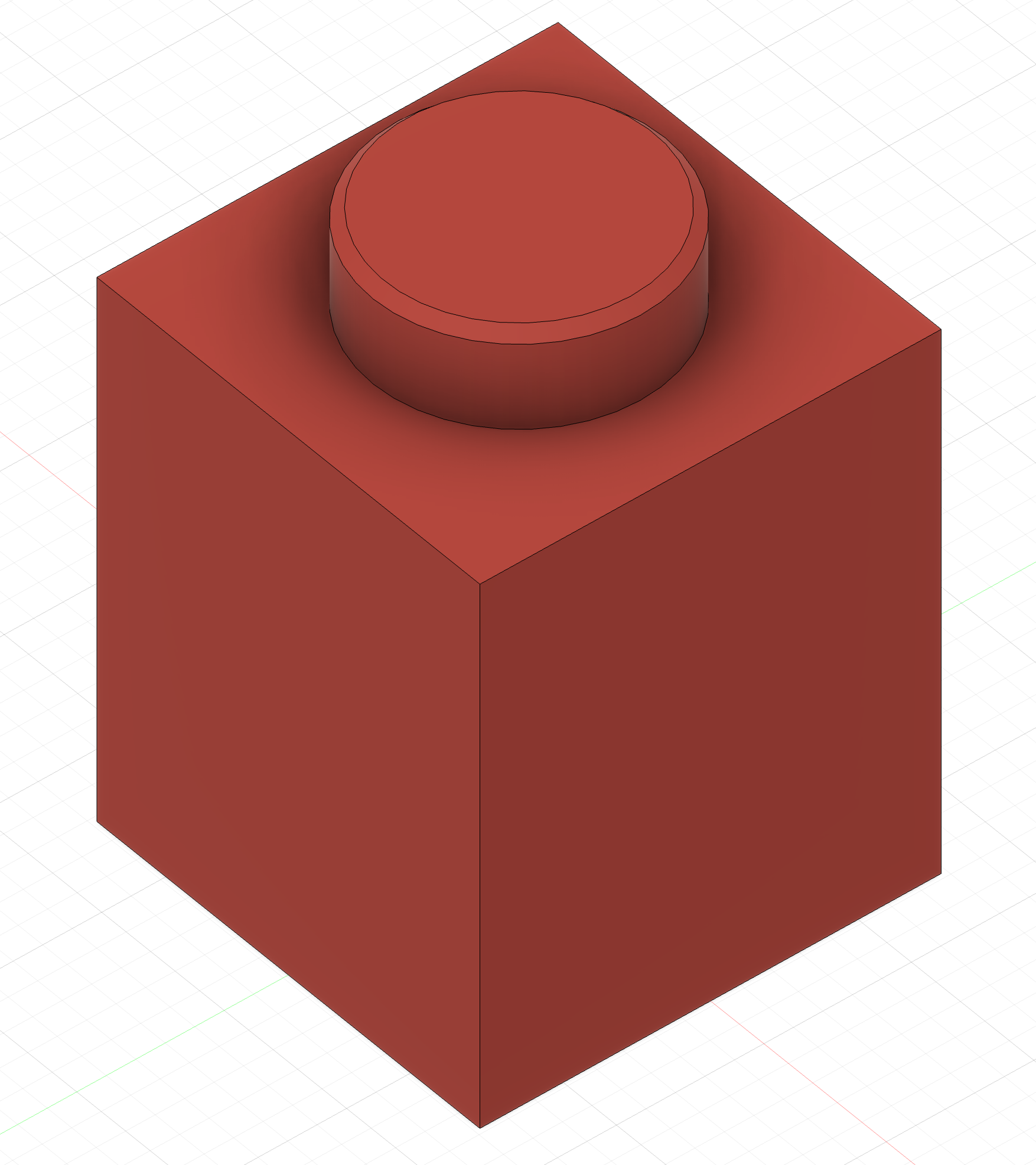 1 x 1 Lego Brick by Download free STL model