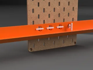 Customizable Parametric Ikea Skadis Tray with T-Clip Locking System by ...