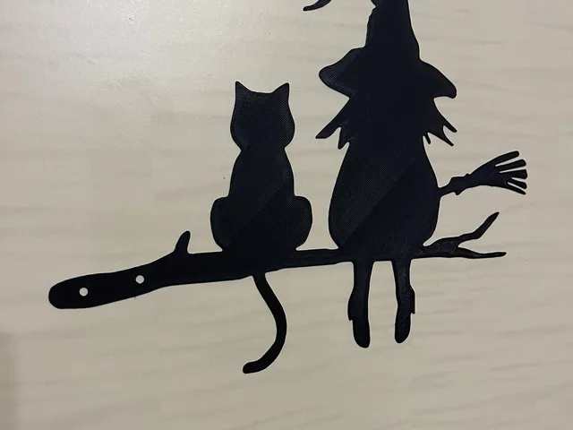 Wall art Witch and Cat