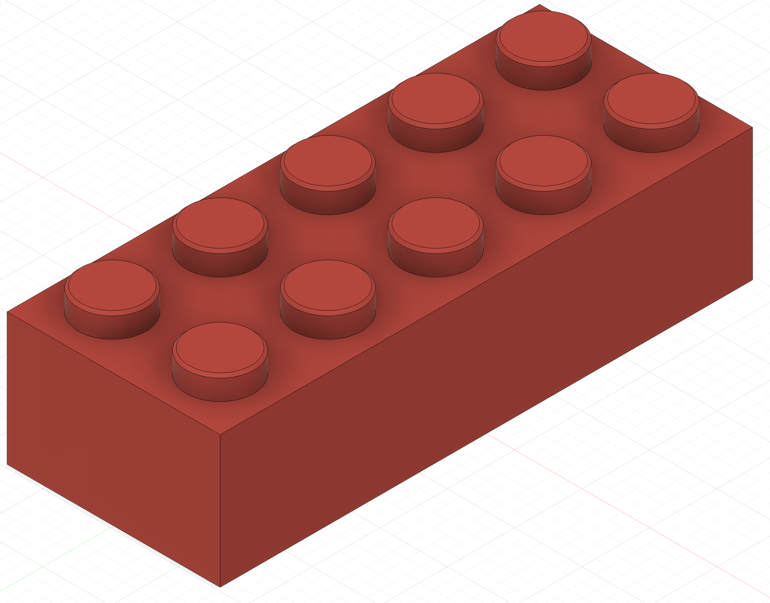 2 x 5 Lego Brick by Download free STL model