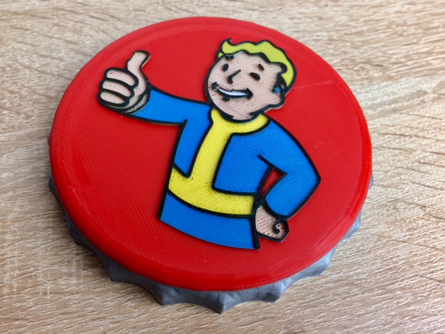 Miniatura 2 do modelo 3D Vault boy bottle cap