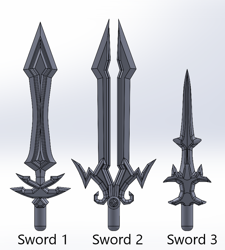 Transformers Scale Obsidian Swords 5mm Handles