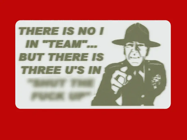 THERE IS NO I IN TEAM... BUT THERE IS THREE U'S IN "SHUT THE F_CK UP", sign