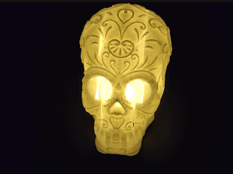 Halloween Skull Tea Lamp