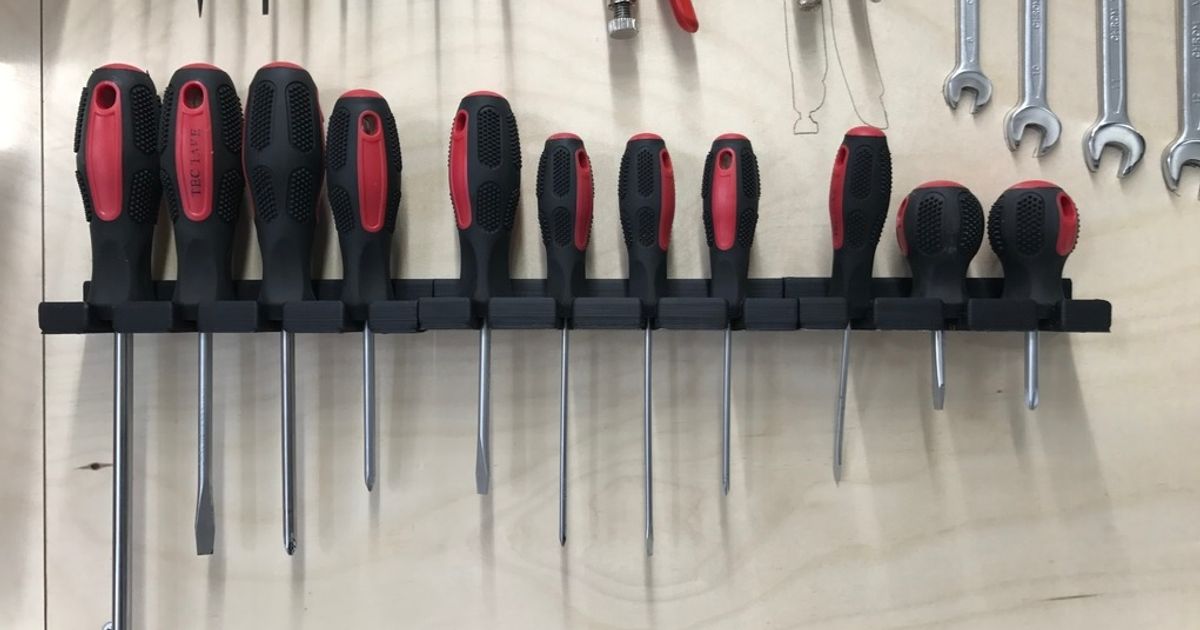Screwdriver Holder Wall Mount by dodasch Download free STL model