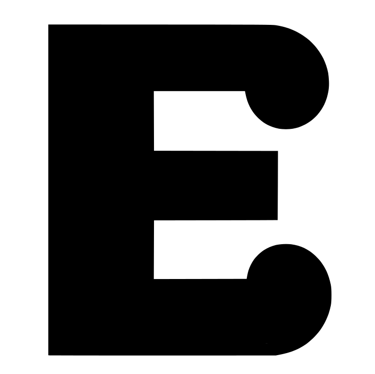Drawing template: Letter E (1)