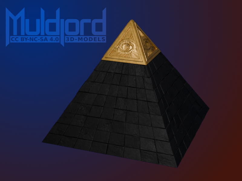 Illuminati pyramid container (2-piece print)