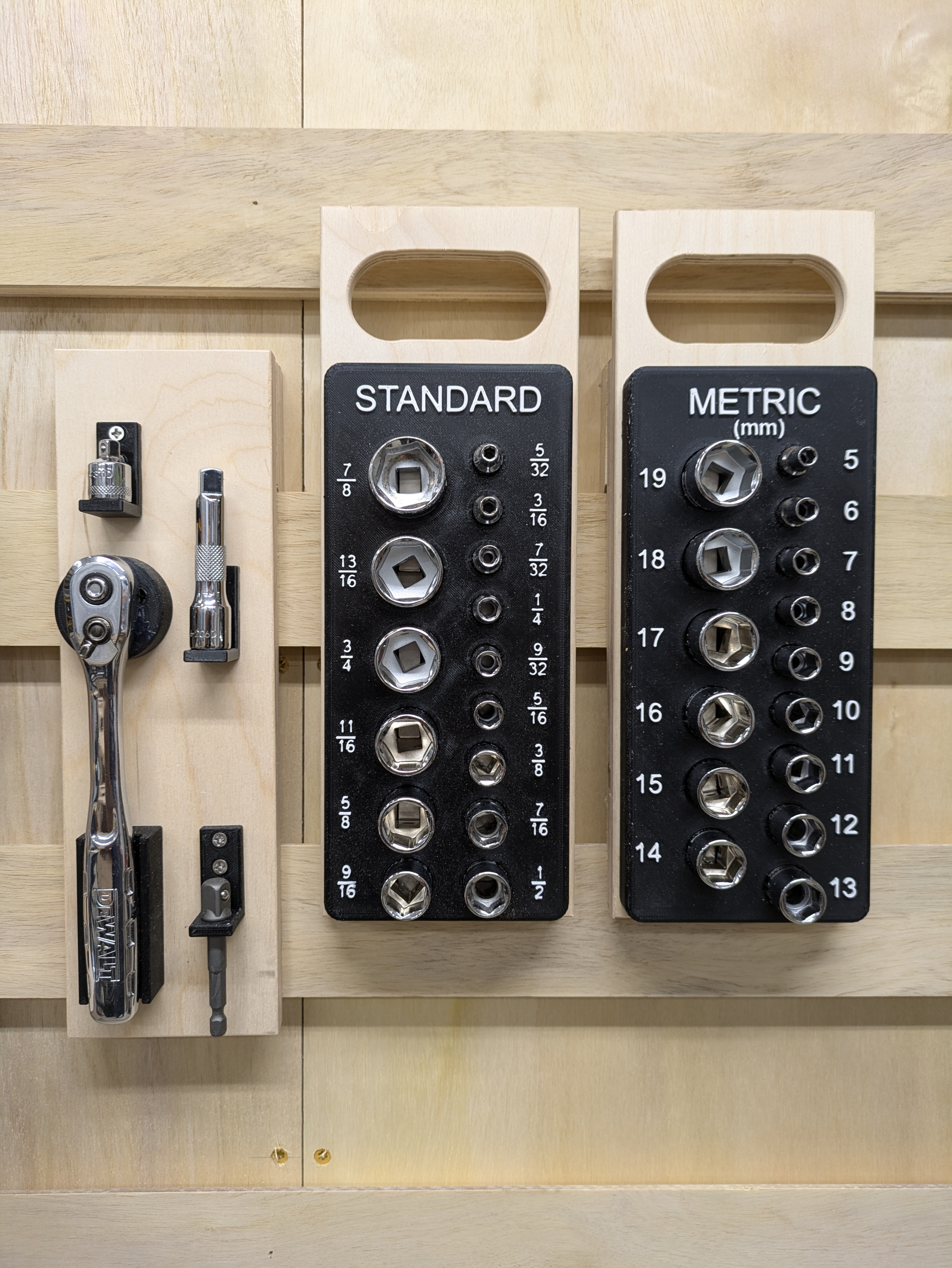 Magnetic Socket Set holder for Dewalt DWMT73804 SAE/Metric