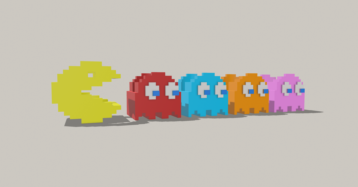 Pacman inspired Planters by Andresmolga Download free STL model