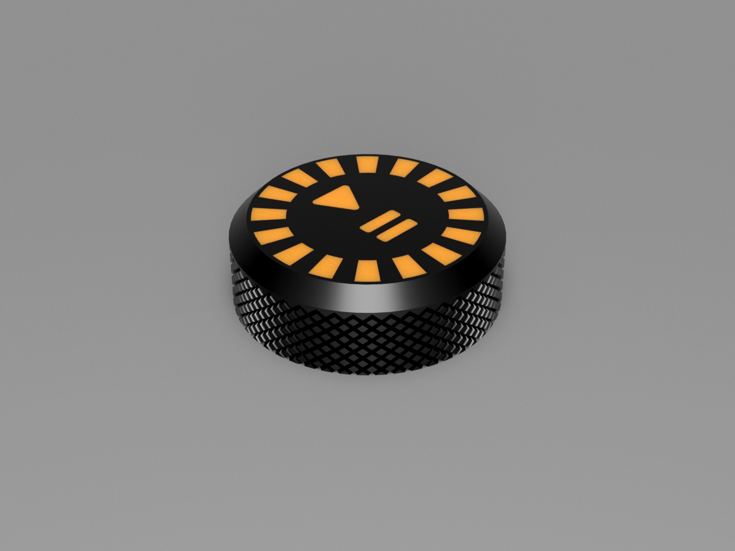 Media control volume knob - Knurled knob