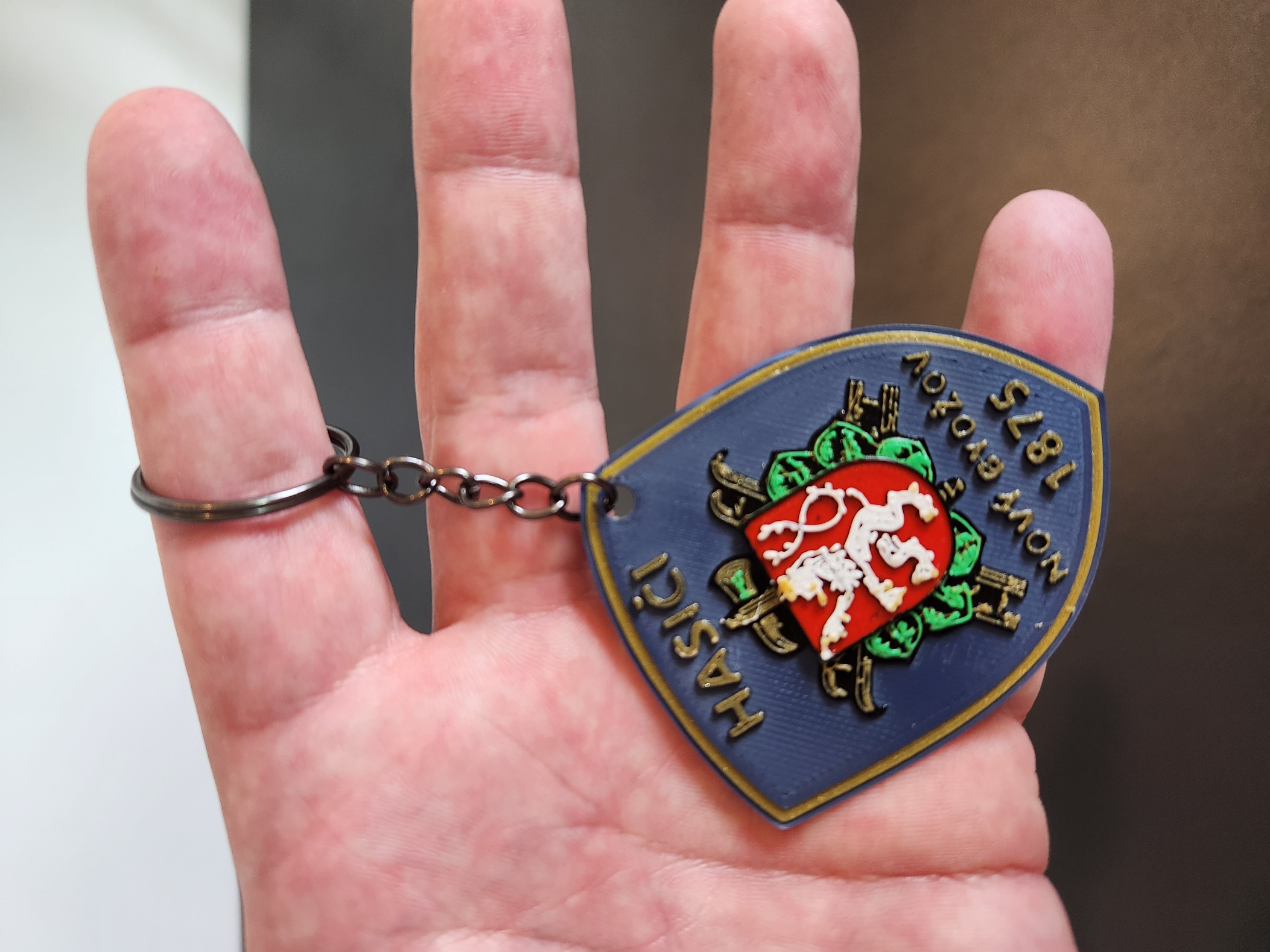 Firefighter emblem keychain