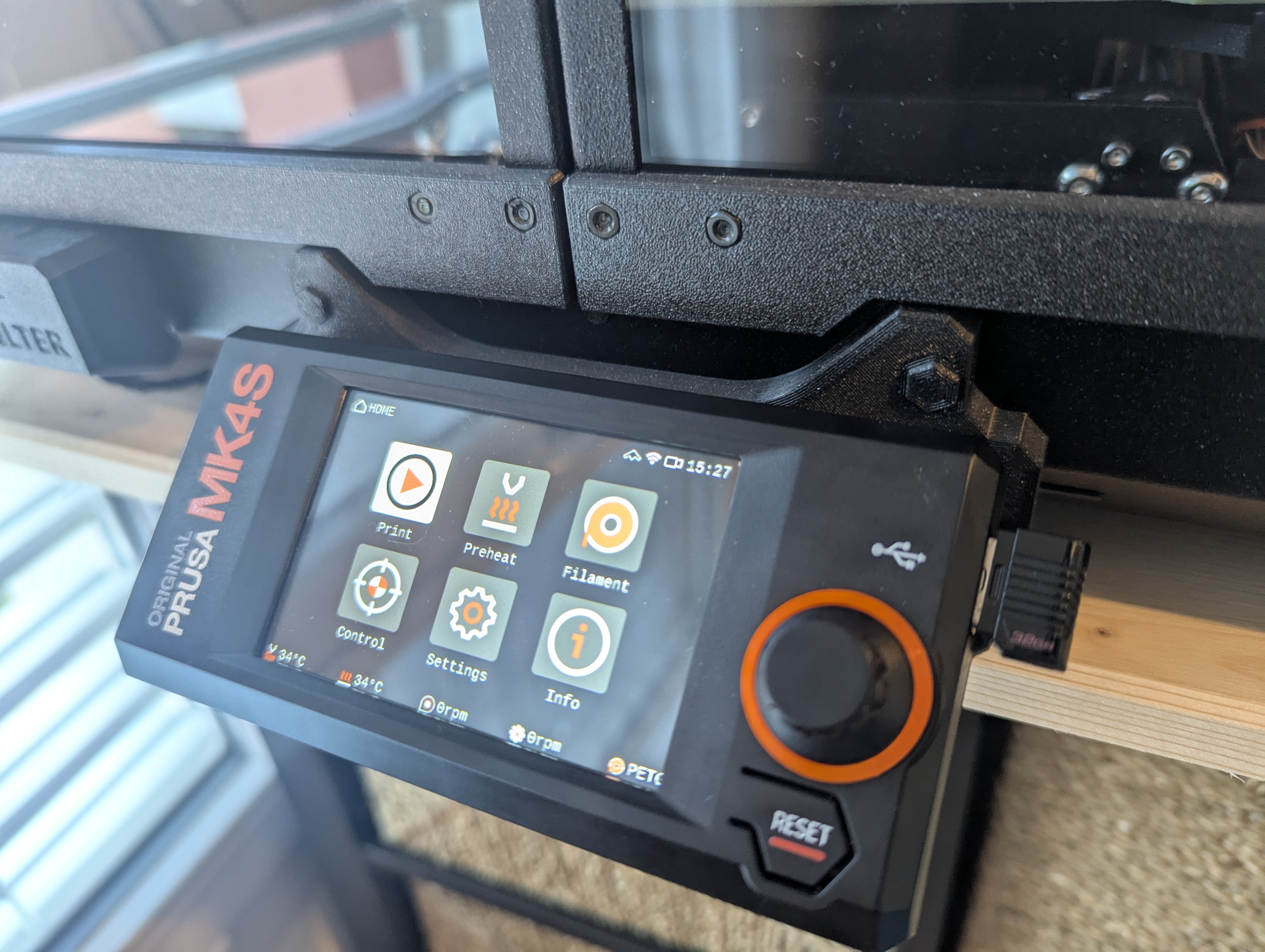 Prusa MK4S xLCD display adapter for Enclosure