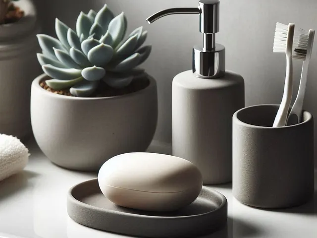 Designer Soap Dish & Toothbrush Cup Set