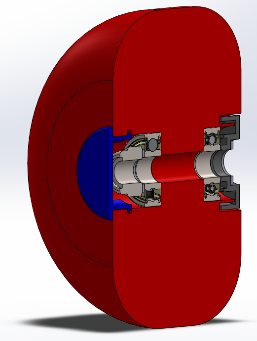 Modified front wheels for Worx Landroid WR155E L2000 robot mower — miniatura 2