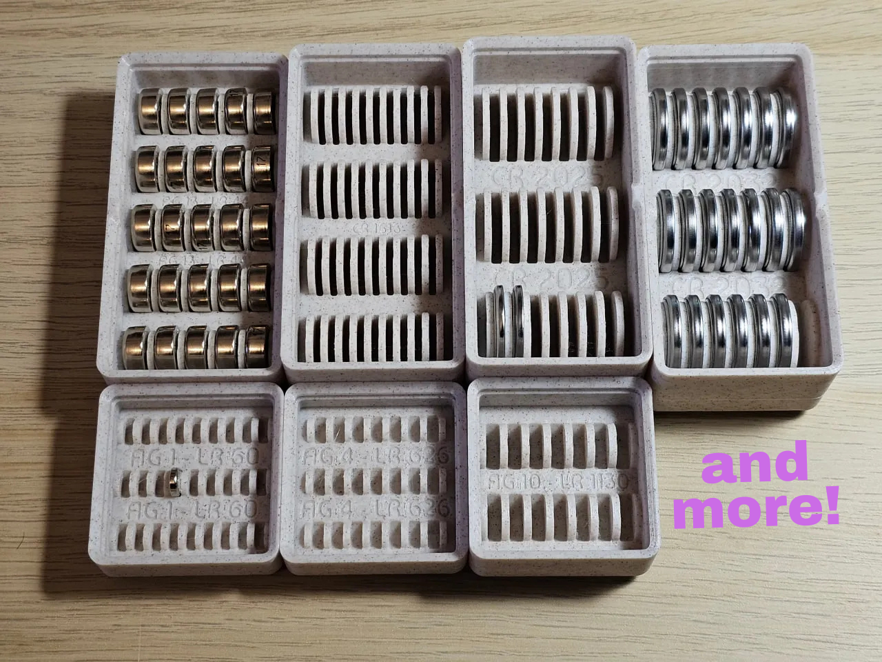 Complete Gridfinity Cell Battery holders